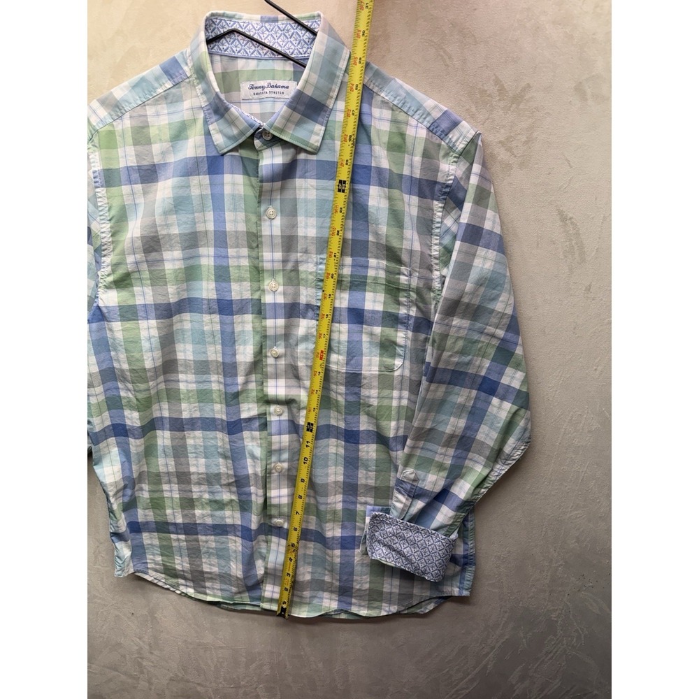 Tommy Bahama Sarasota Stretch Shirt Men M Multicolor Plaid Long Sleeve Button Up - Picture 5 of 9